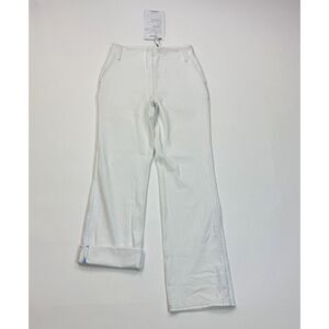 Lysse 3045 Cuffed Pants Women S NWT Sample Pockets Tummy Control High Rise White